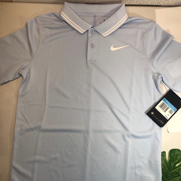 Nike Other - NWT!  NIKE Polo shirt Soft blue-gray color, M boys